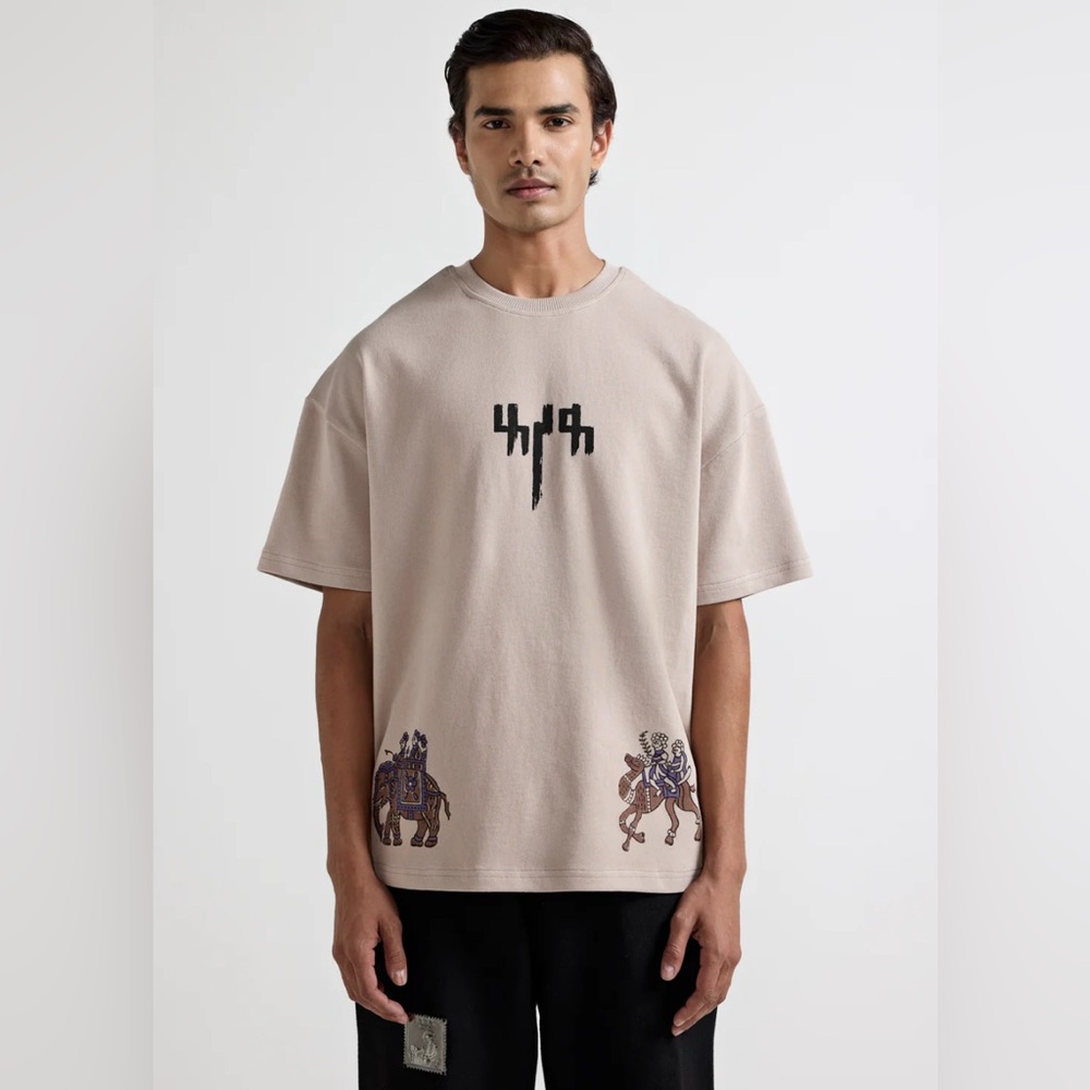 Farak BARAAT Block printed T-Shirt Handmade India Cotton Limited Edition Graphic